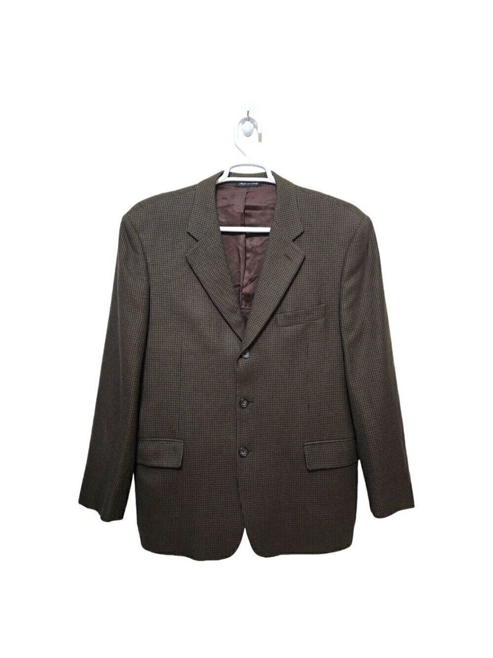 Harold Powell Vintage Houndstooth Lambswool Single Breasted Blazer Sz 42R